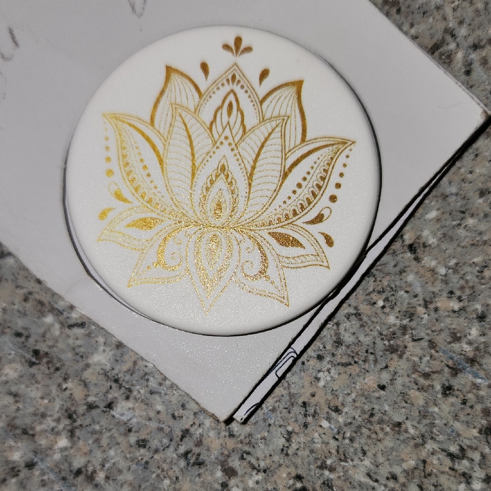 New Popsocket Gold Lotus Mandala Popgrip Luxe Cell Phone Holder Gripper
